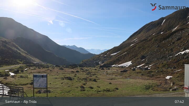 Archiv Foto Webcam Samnaun - Blickrichtung Viderjoch