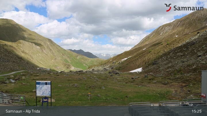 Archiv Foto Webcam Samnaun - Blickrichtung Viderjoch