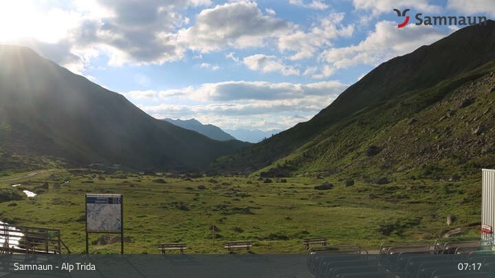 Archiv Foto Webcam Samnaun - Blickrichtung Viderjoch
