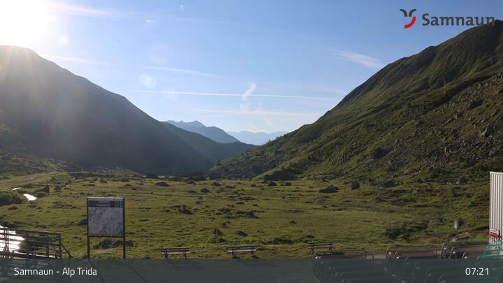 Archiv Foto Webcam Samnaun - Blickrichtung Viderjoch
