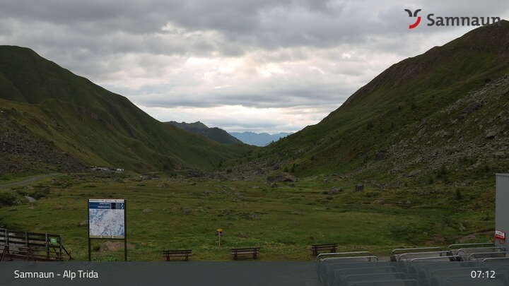 Archiv Foto Webcam Samnaun - Blickrichtung Viderjoch