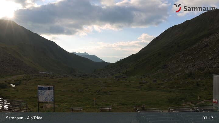 Archiv Foto Webcam Samnaun - Blickrichtung Viderjoch