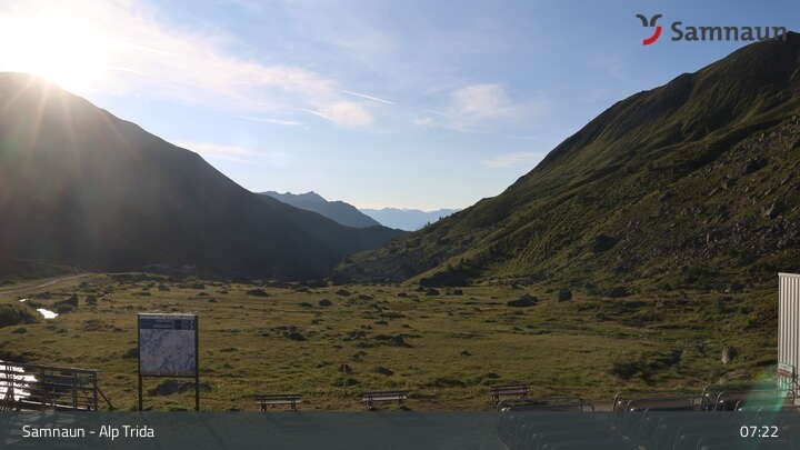 Archiv Foto Webcam Samnaun - Blickrichtung Viderjoch