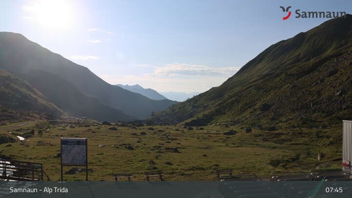 Archiv Foto Webcam Samnaun - Blickrichtung Viderjoch