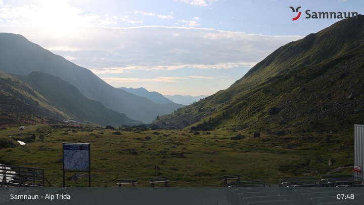 Archiv Foto Webcam Samnaun - Blickrichtung Viderjoch
