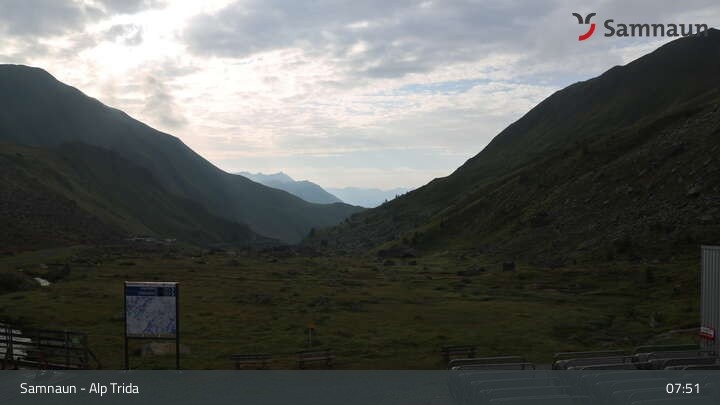 Archiv Foto Webcam Samnaun - Blickrichtung Viderjoch