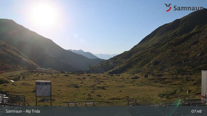 Archiv Foto Webcam Samnaun - Blickrichtung Viderjoch