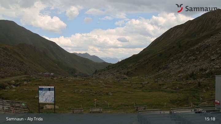 Archiv Foto Webcam Samnaun - Blickrichtung Viderjoch