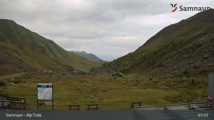 Archiv Foto Webcam Samnaun - Blickrichtung Viderjoch