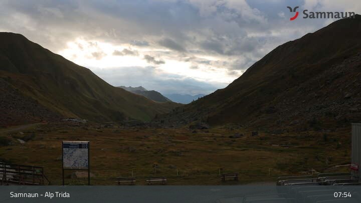 Archiv Foto Webcam Samnaun - Blickrichtung Viderjoch