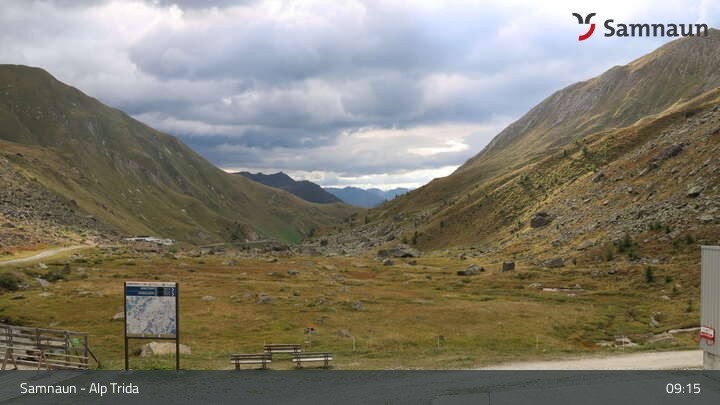 Archiv Foto Webcam Samnaun - Blickrichtung Viderjoch