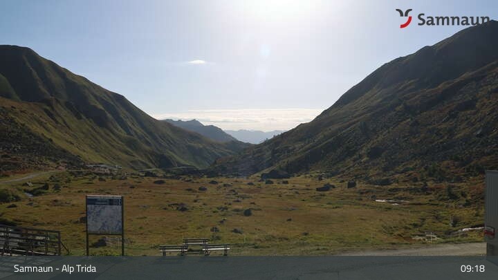 Archiv Foto Webcam Samnaun - Blickrichtung Viderjoch