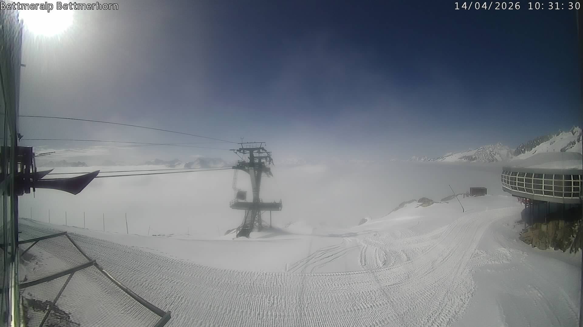 Archived image Webcam Aletsch Arena: Bettmerhorn