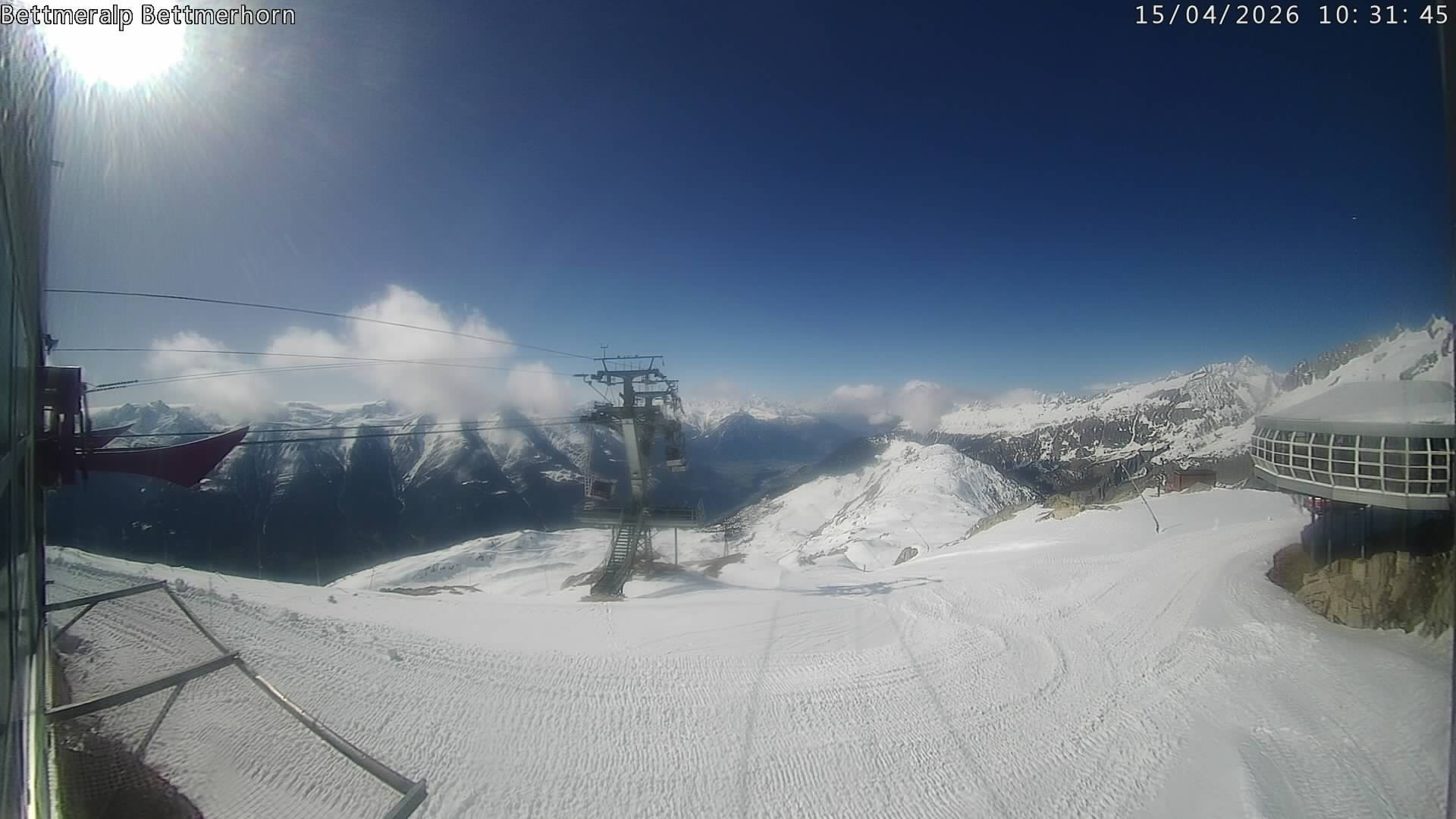 Archived image Webcam Aletsch Arena: Bettmerhorn