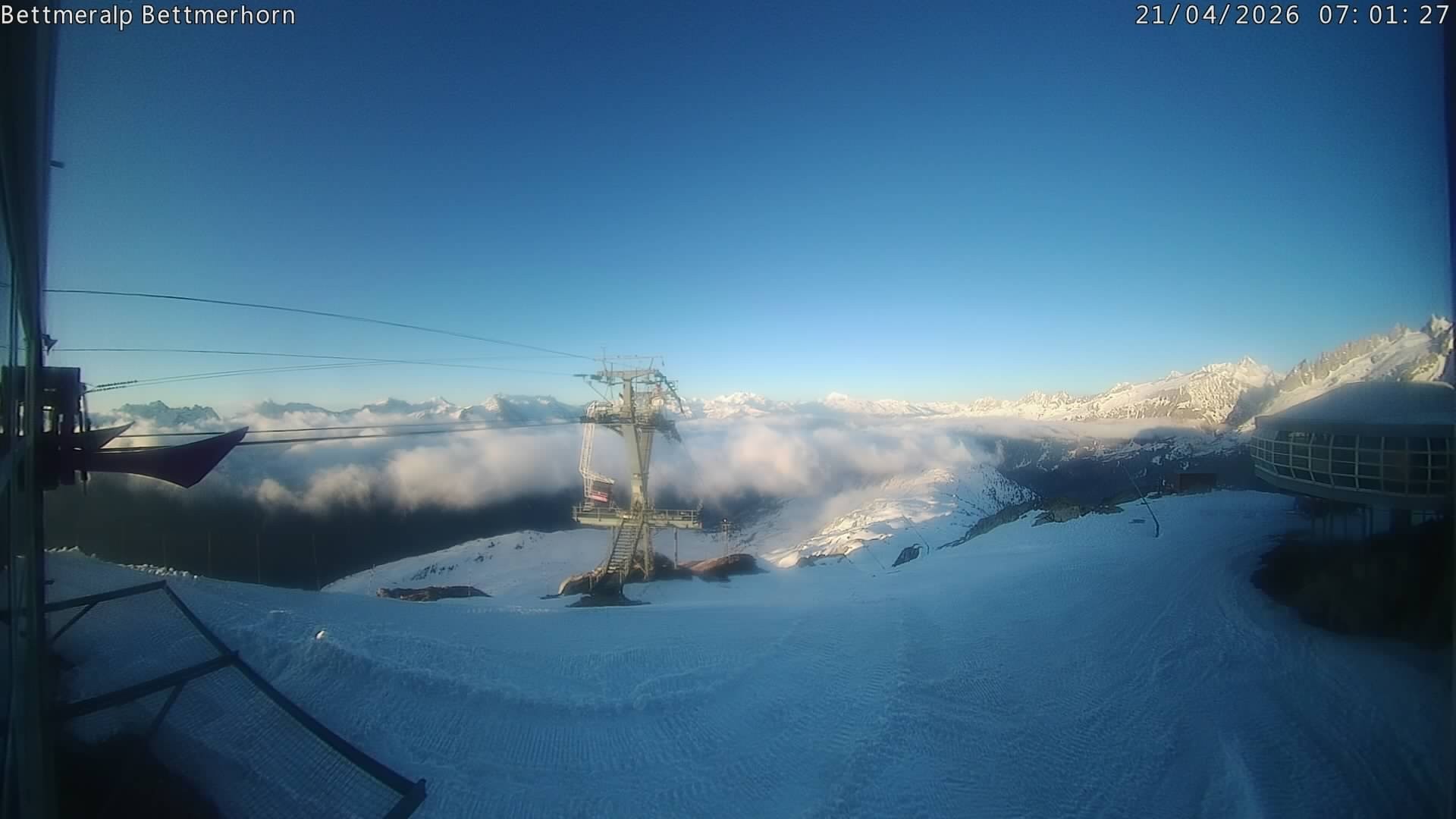 Archived image Webcam Aletsch Arena: Bettmerhorn