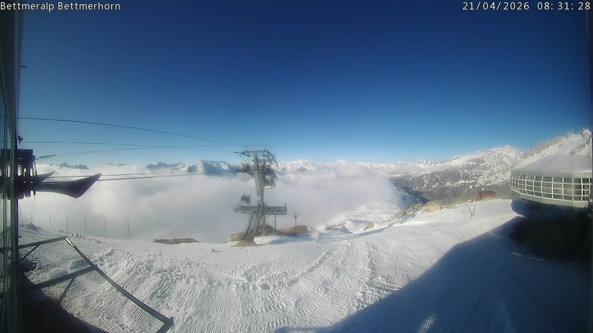 Archived image Webcam Aletsch Arena: Bettmerhorn