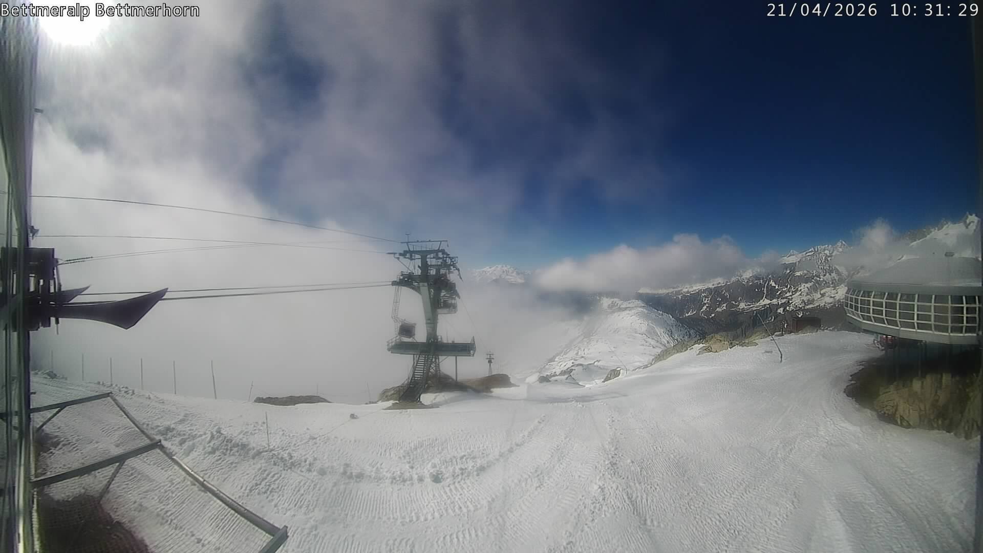 Archived image Webcam Aletsch Arena: Bettmerhorn