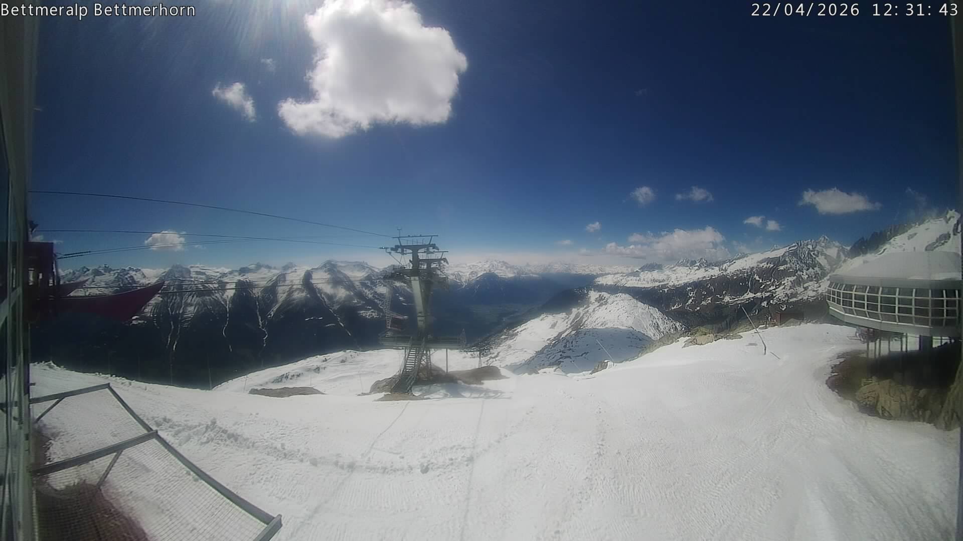 Archived image Webcam Aletsch Arena: Bettmerhorn