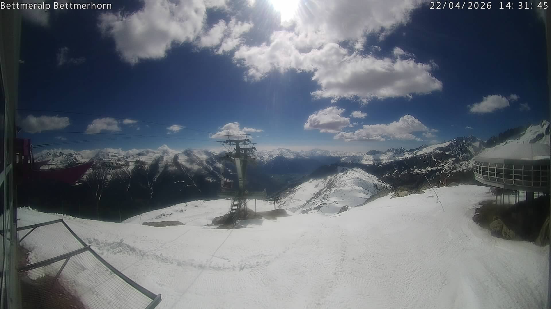 Archived image Webcam Aletsch Arena: Bettmerhorn