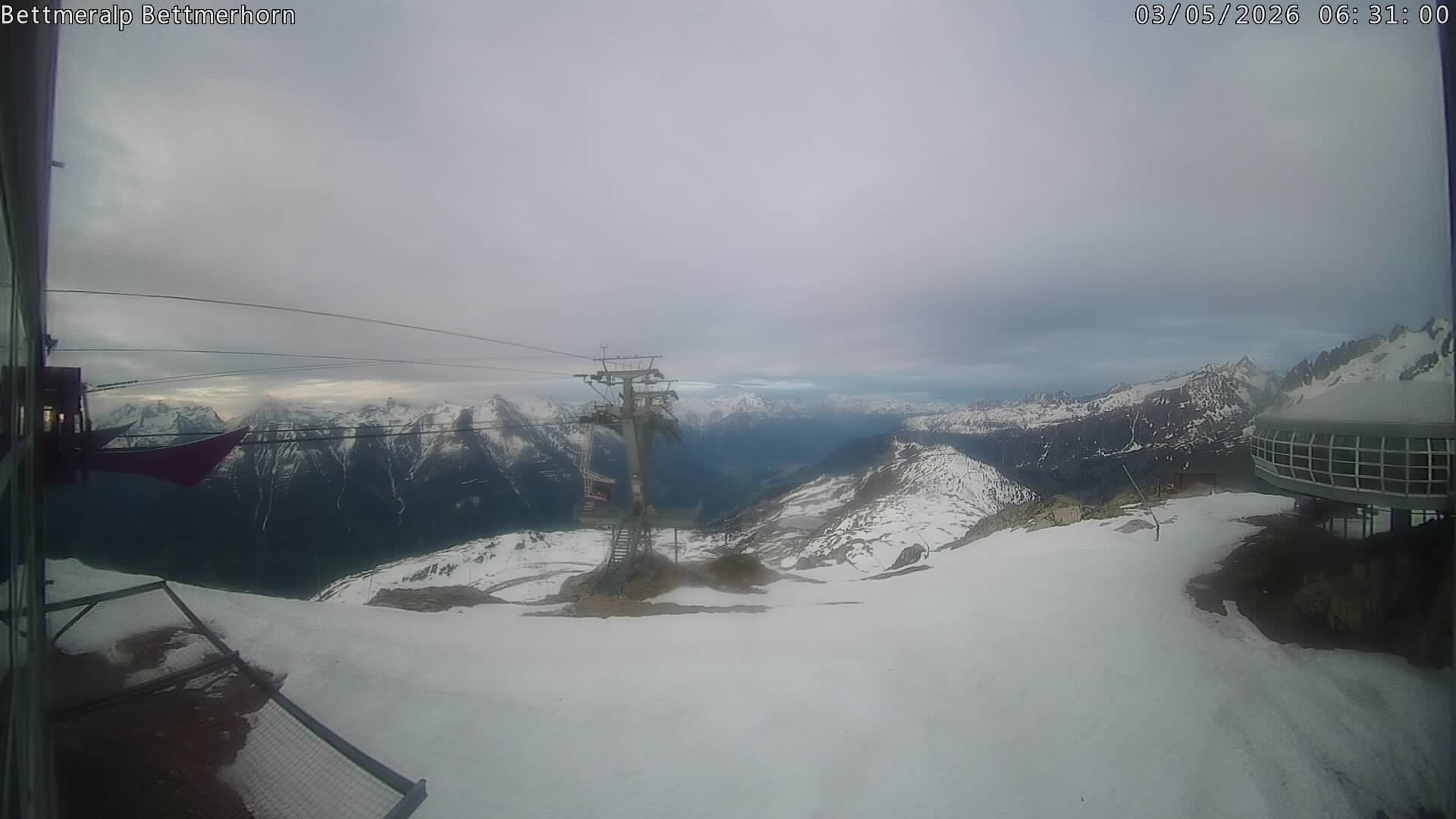 Archived image Webcam Aletsch Arena: Bettmerhorn