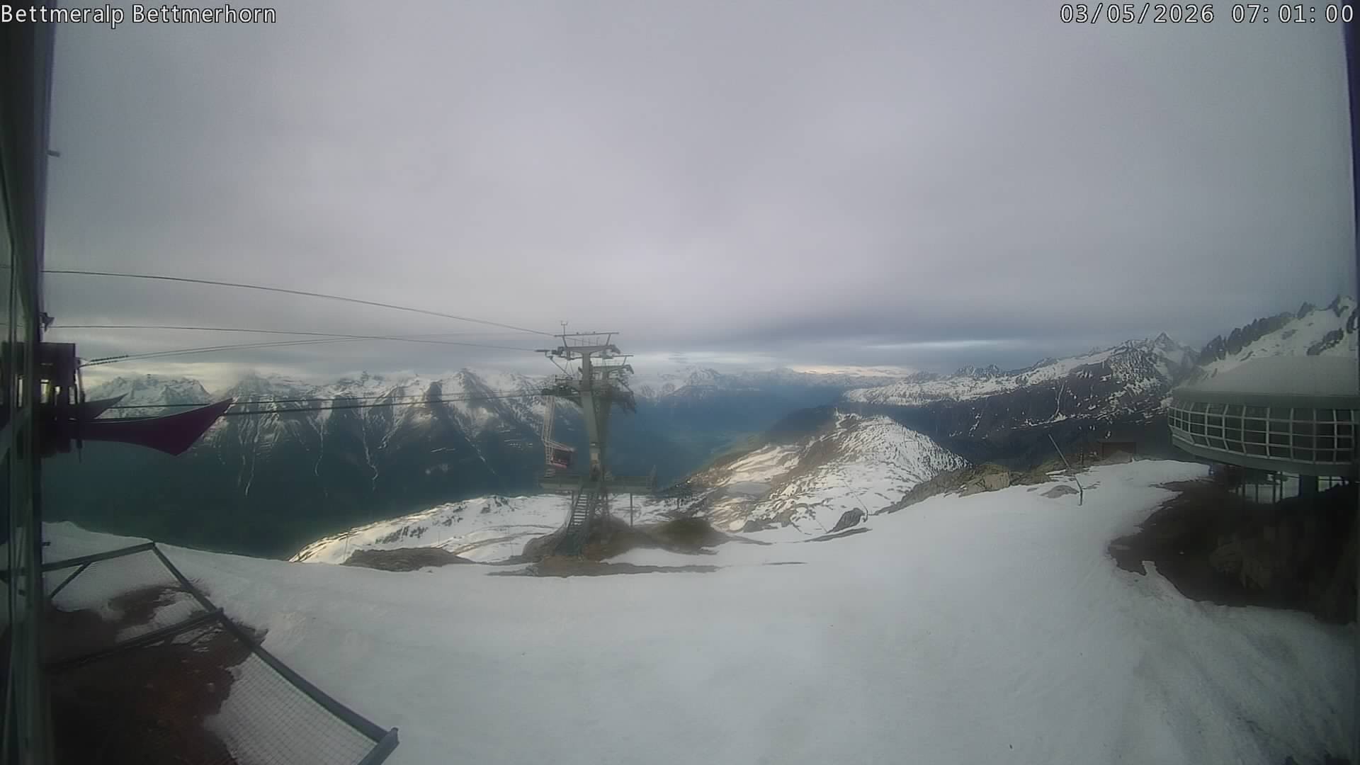 Archived image Webcam Aletsch Arena: Bettmerhorn