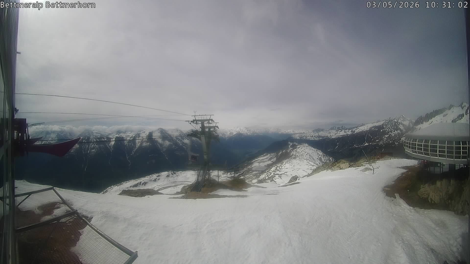 Archived image Webcam Aletsch Arena: Bettmerhorn