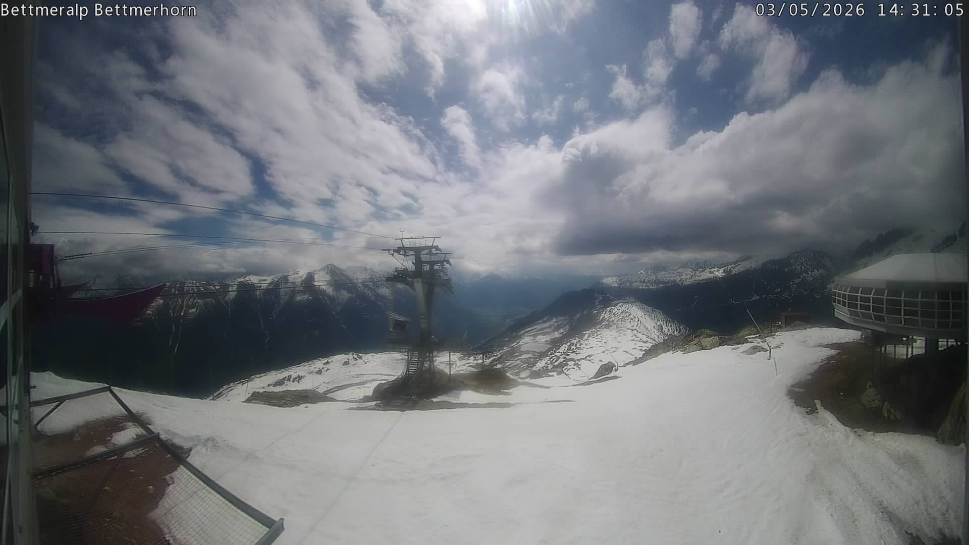 Archived image Webcam Aletsch Arena: Bettmerhorn