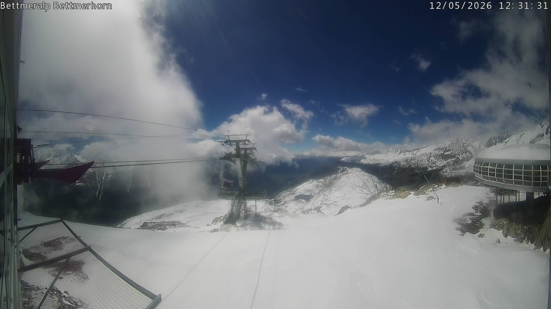 Archived image Webcam Aletsch Arena: Bettmerhorn