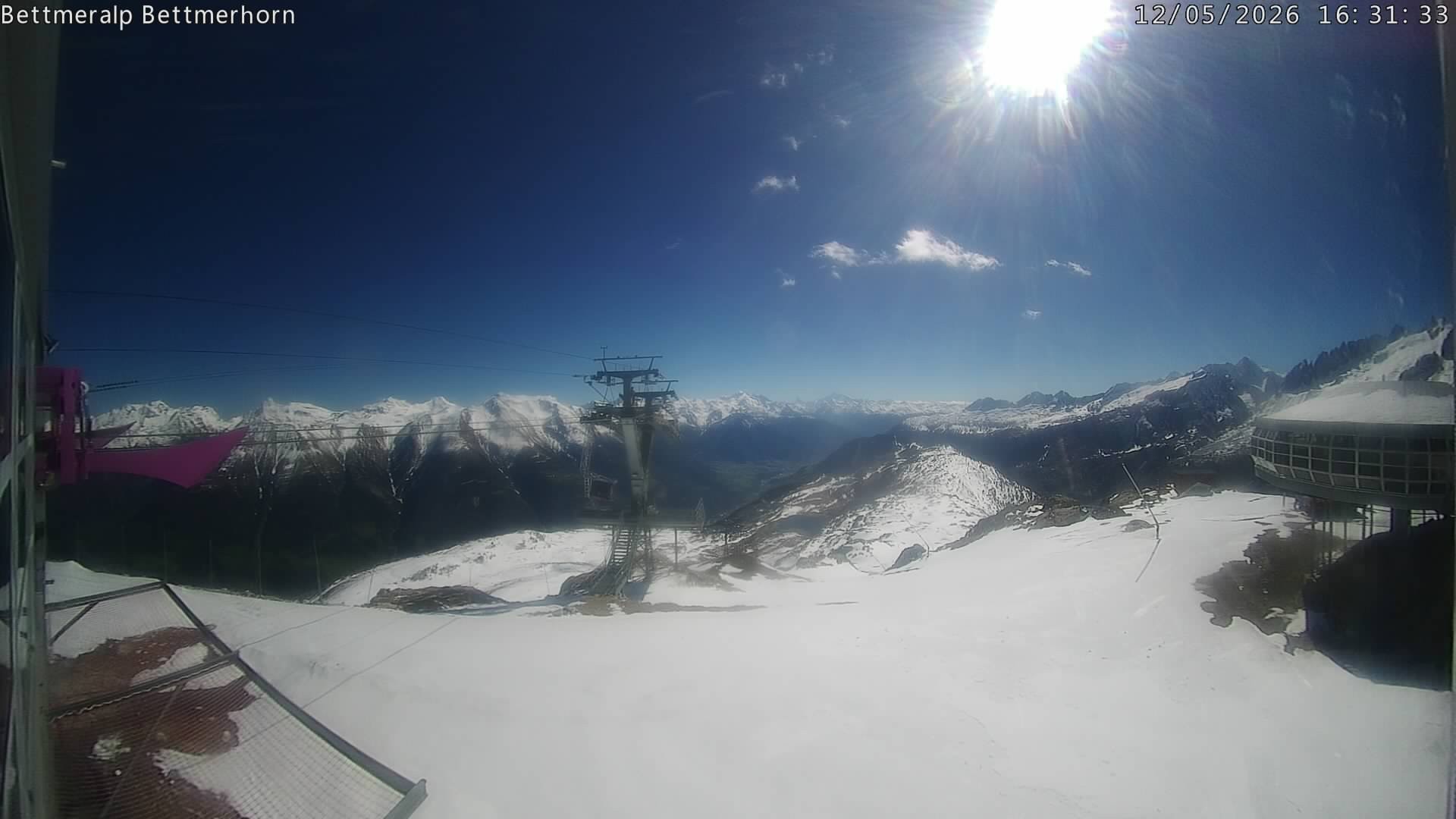 Archived image Webcam Aletsch Arena: Bettmerhorn