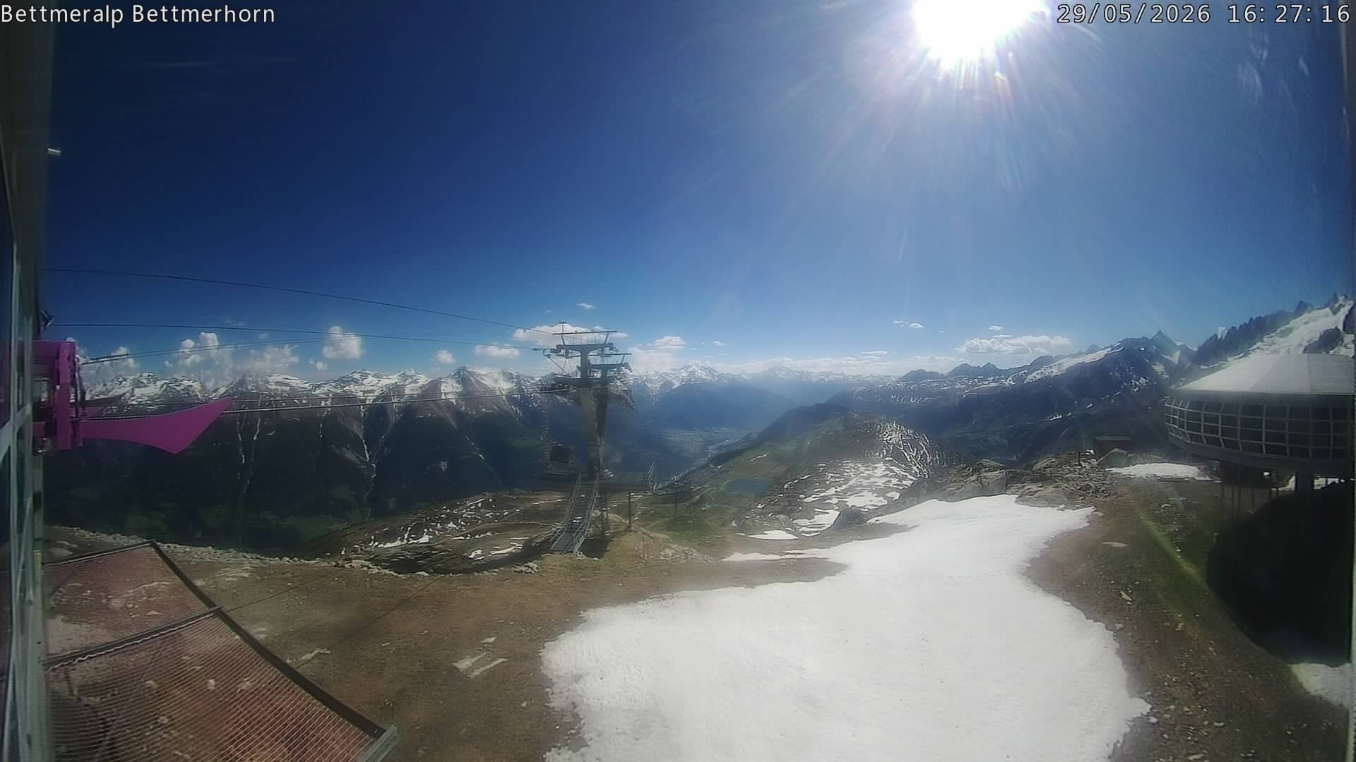 Archived image Webcam Aletsch Arena: Bettmerhorn