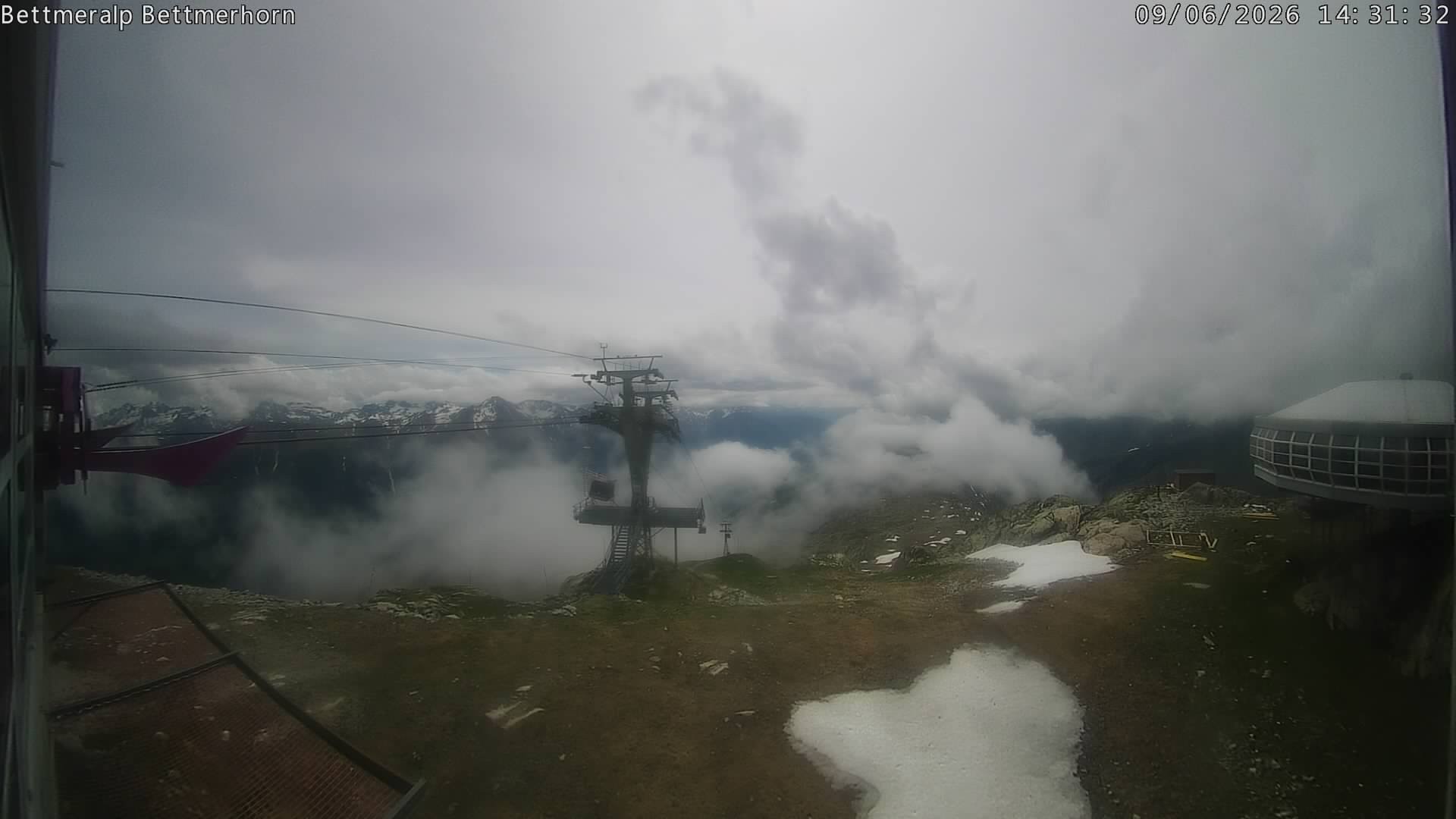 Archived image Webcam Aletsch Arena: Bettmerhorn
