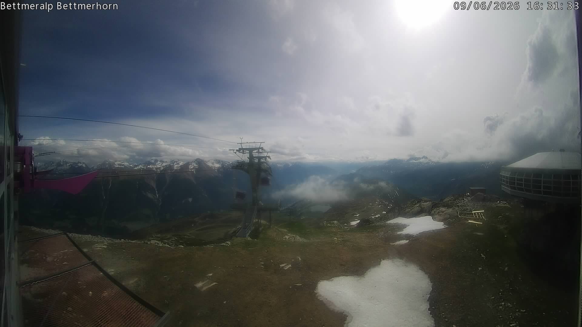 Archived image Webcam Aletsch Arena: Bettmerhorn