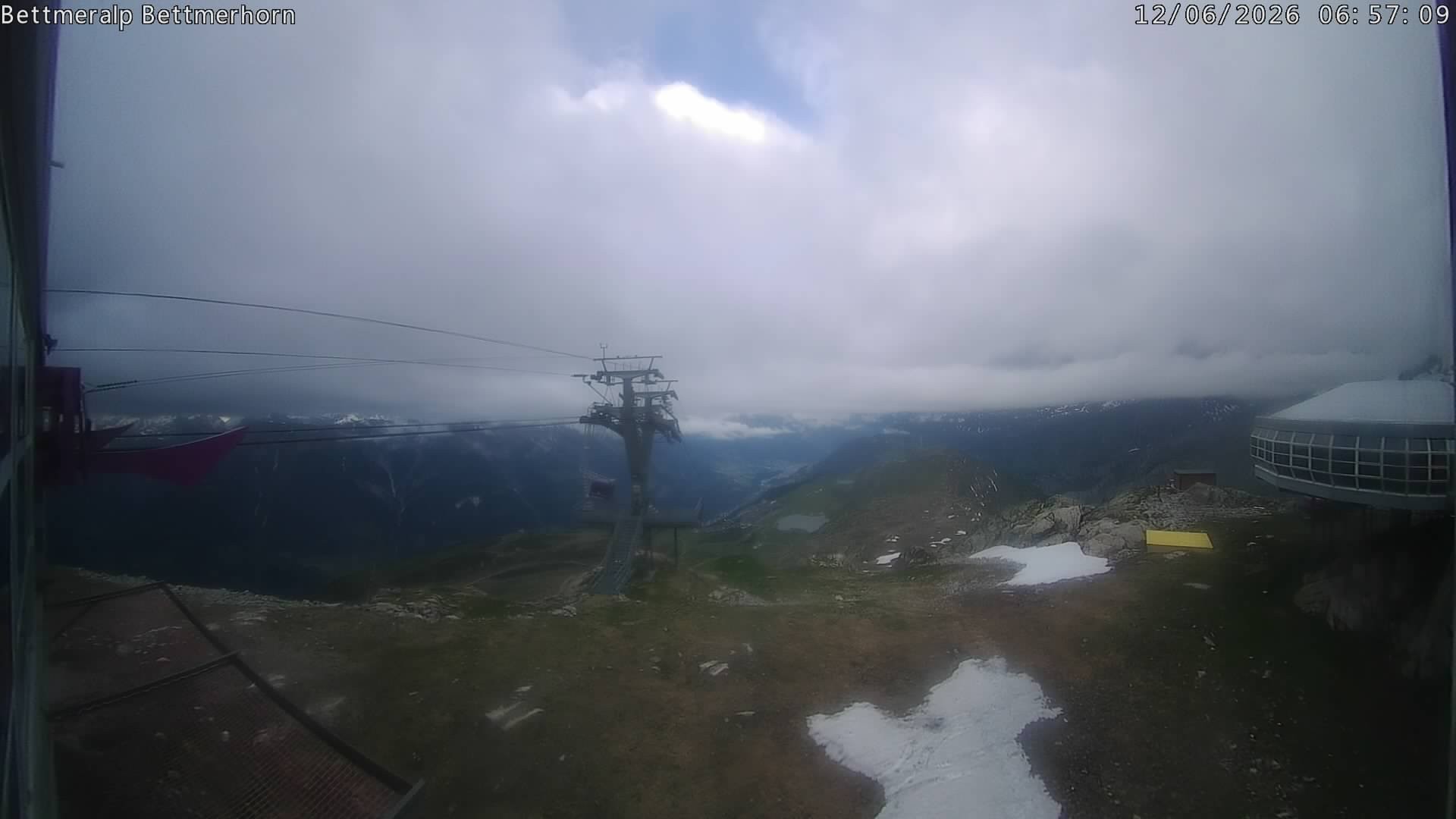 Archived image Webcam Aletsch Arena: Bettmerhorn