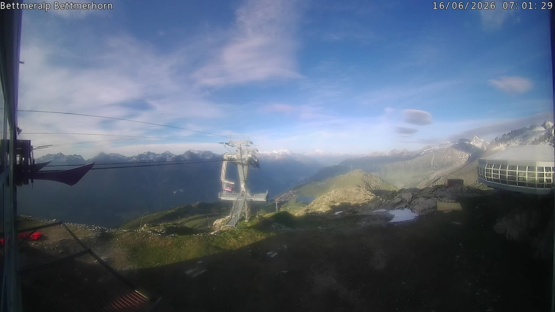 Archived image Webcam Aletsch Arena: Bettmerhorn