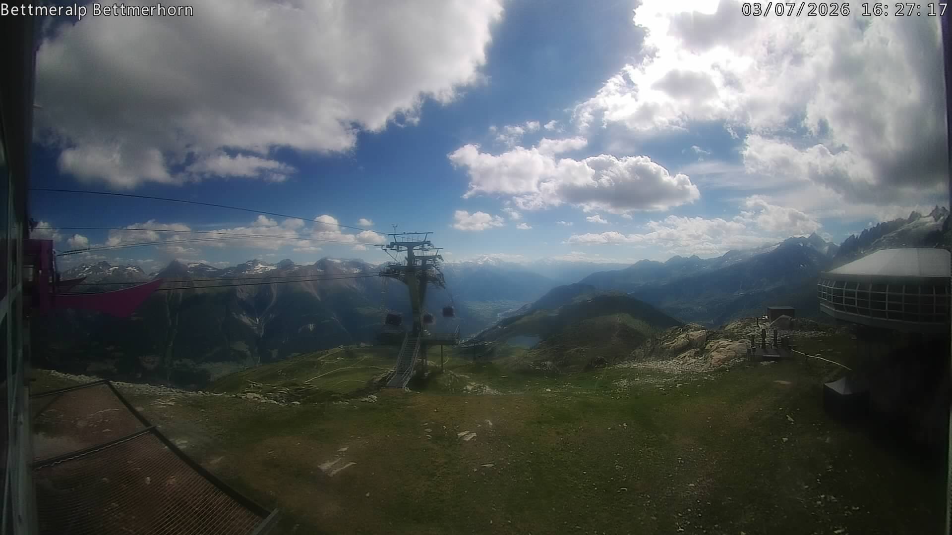 Archived image Webcam Aletsch Arena: Bettmerhorn