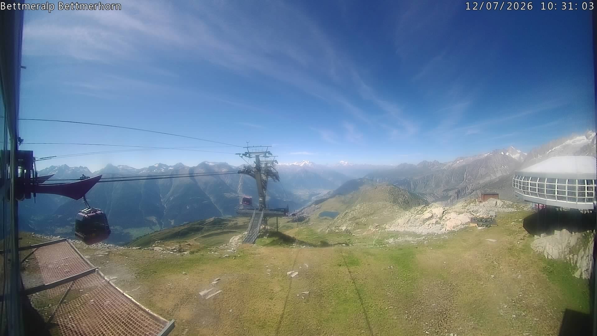 Archived image Webcam Aletsch Arena: Bettmerhorn