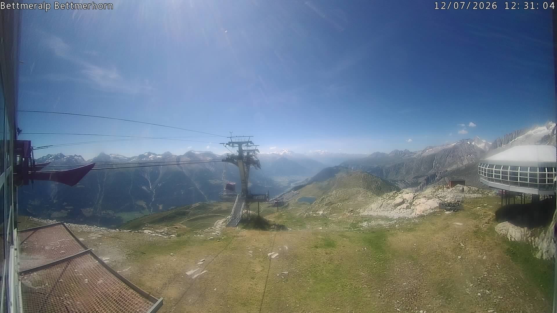 Archived image Webcam Aletsch Arena: Bettmerhorn