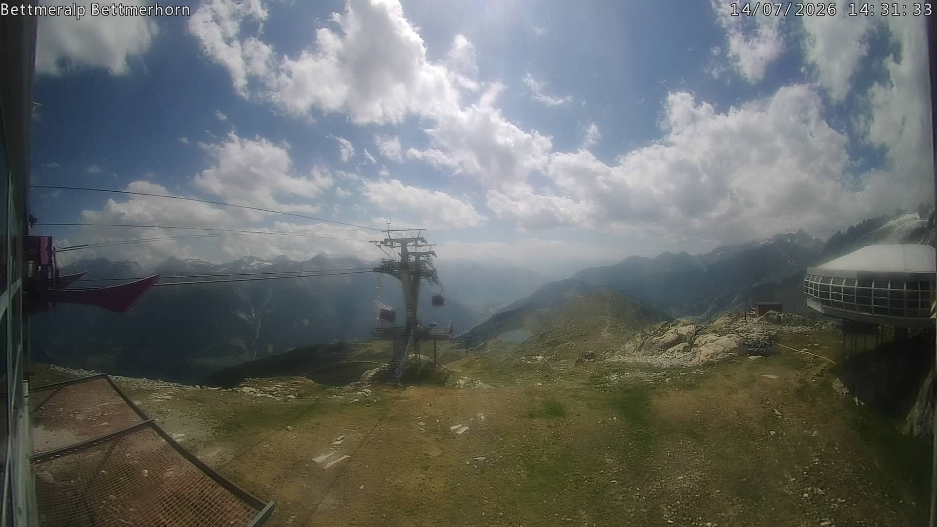 Archived image Webcam Aletsch Arena: Bettmerhorn
