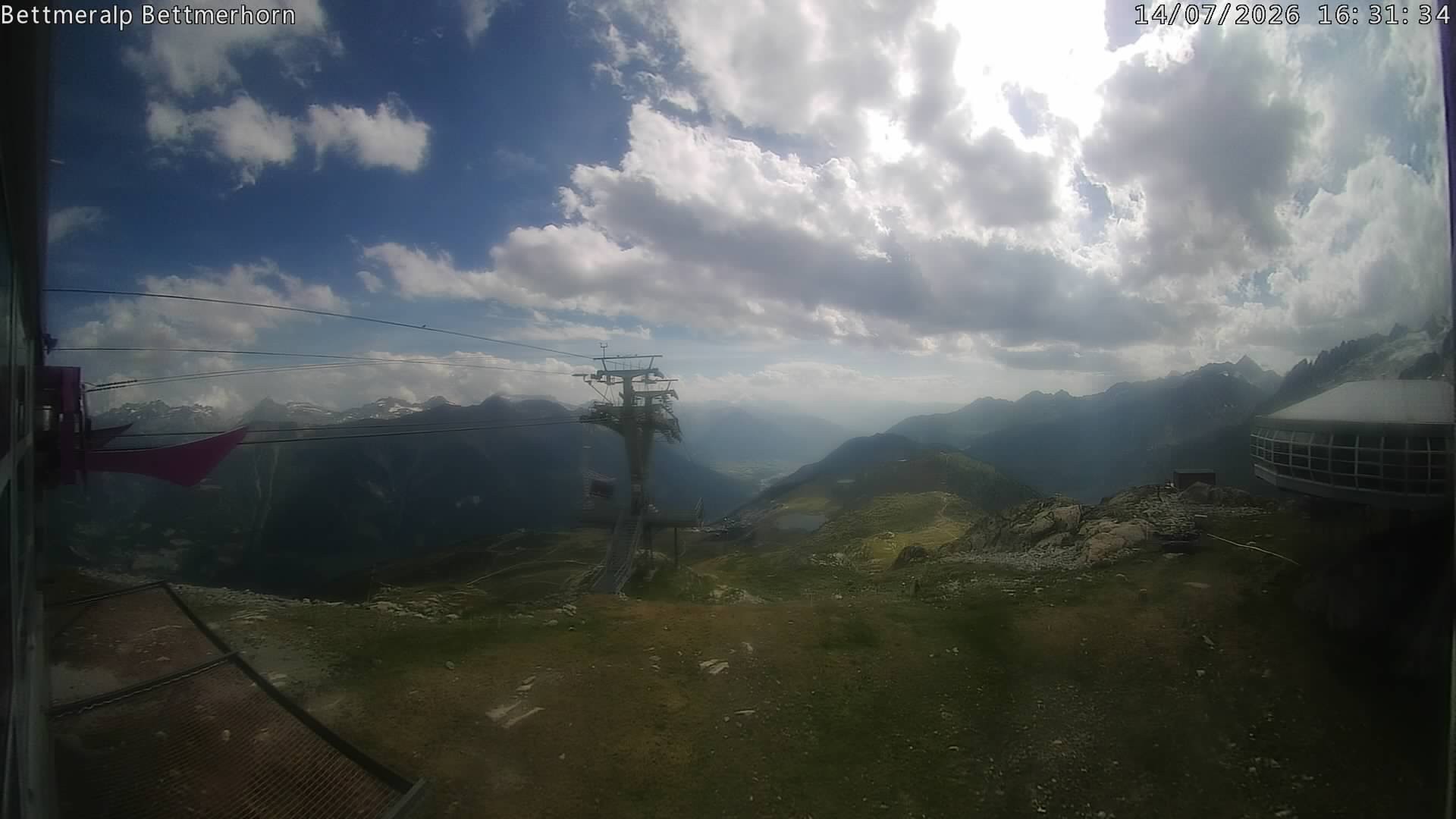 Archived image Webcam Aletsch Arena: Bettmerhorn