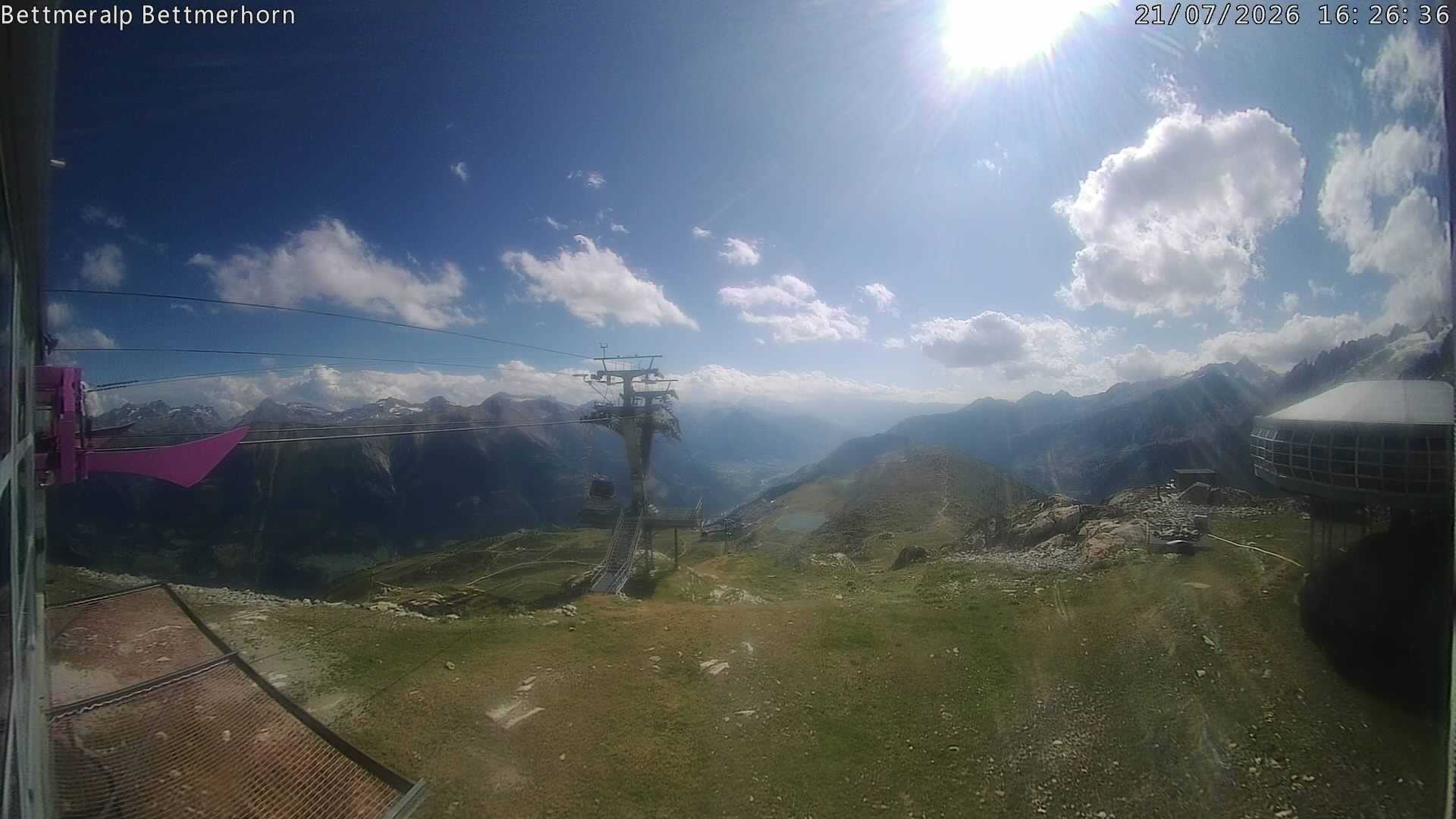 Archived image Webcam Aletsch Arena: Bettmerhorn