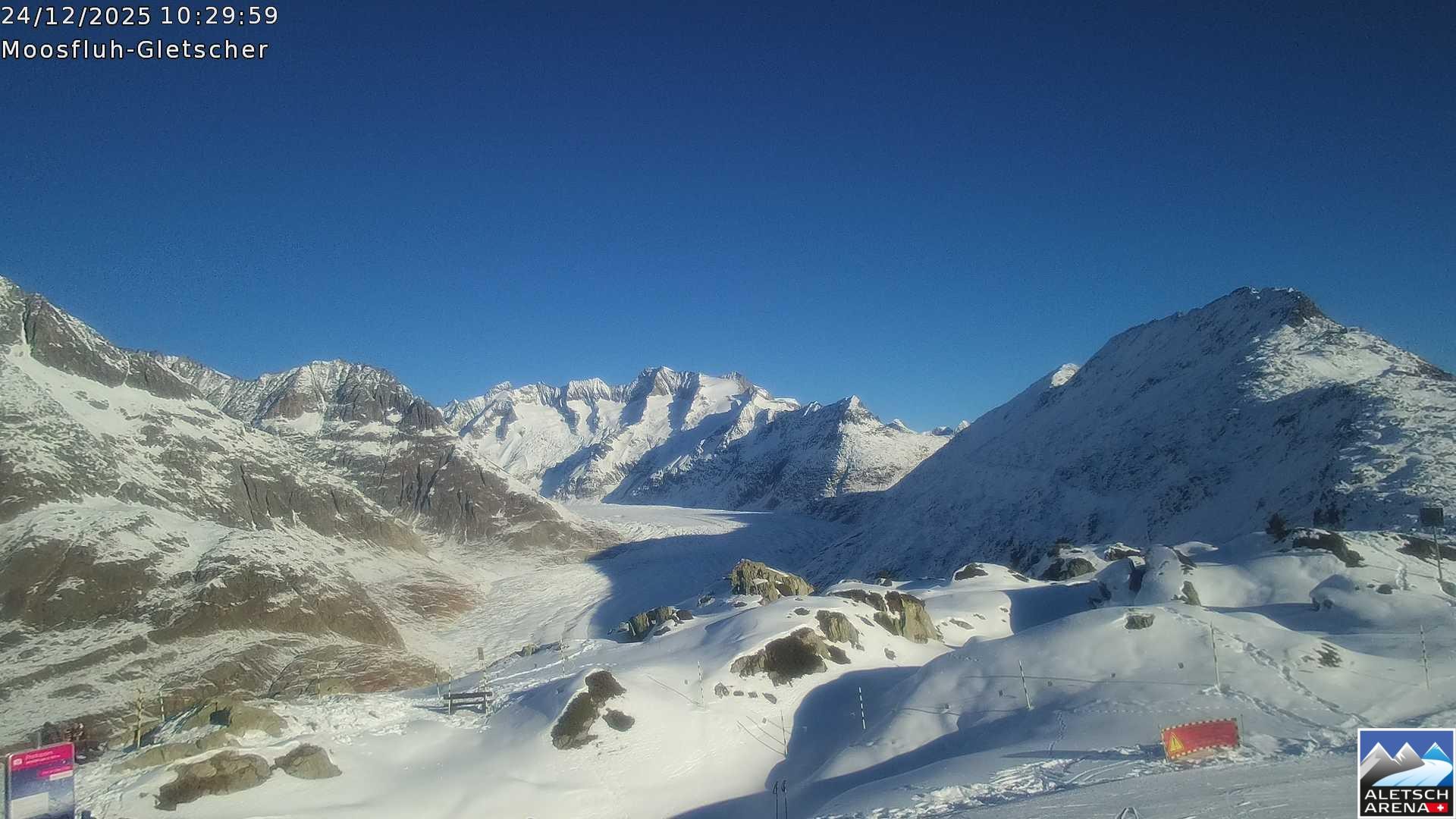 Archiv Foto Webcam Riederalp - Aletschgletscher