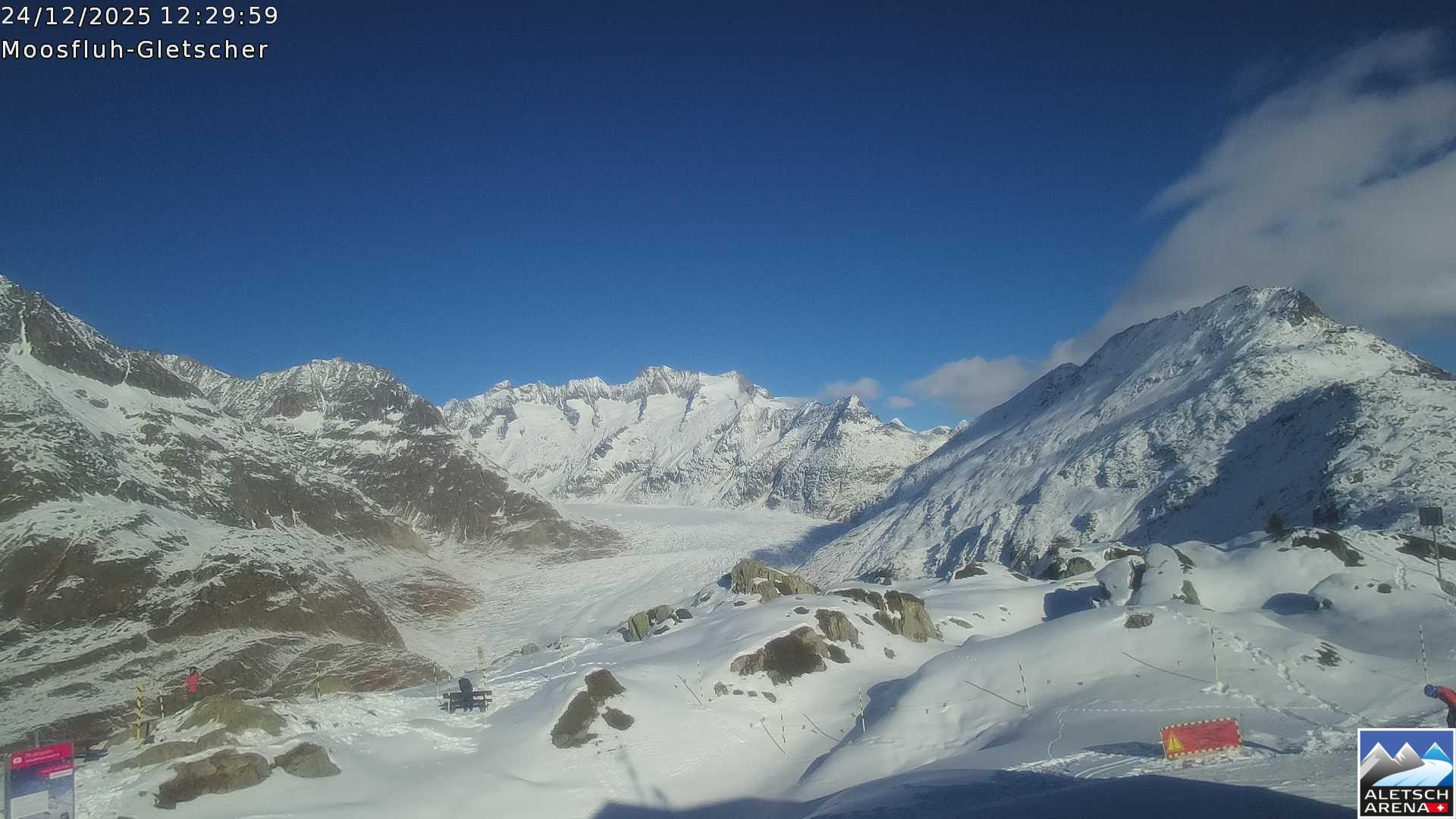 Archiv Foto Webcam Riederalp - Aletschgletscher