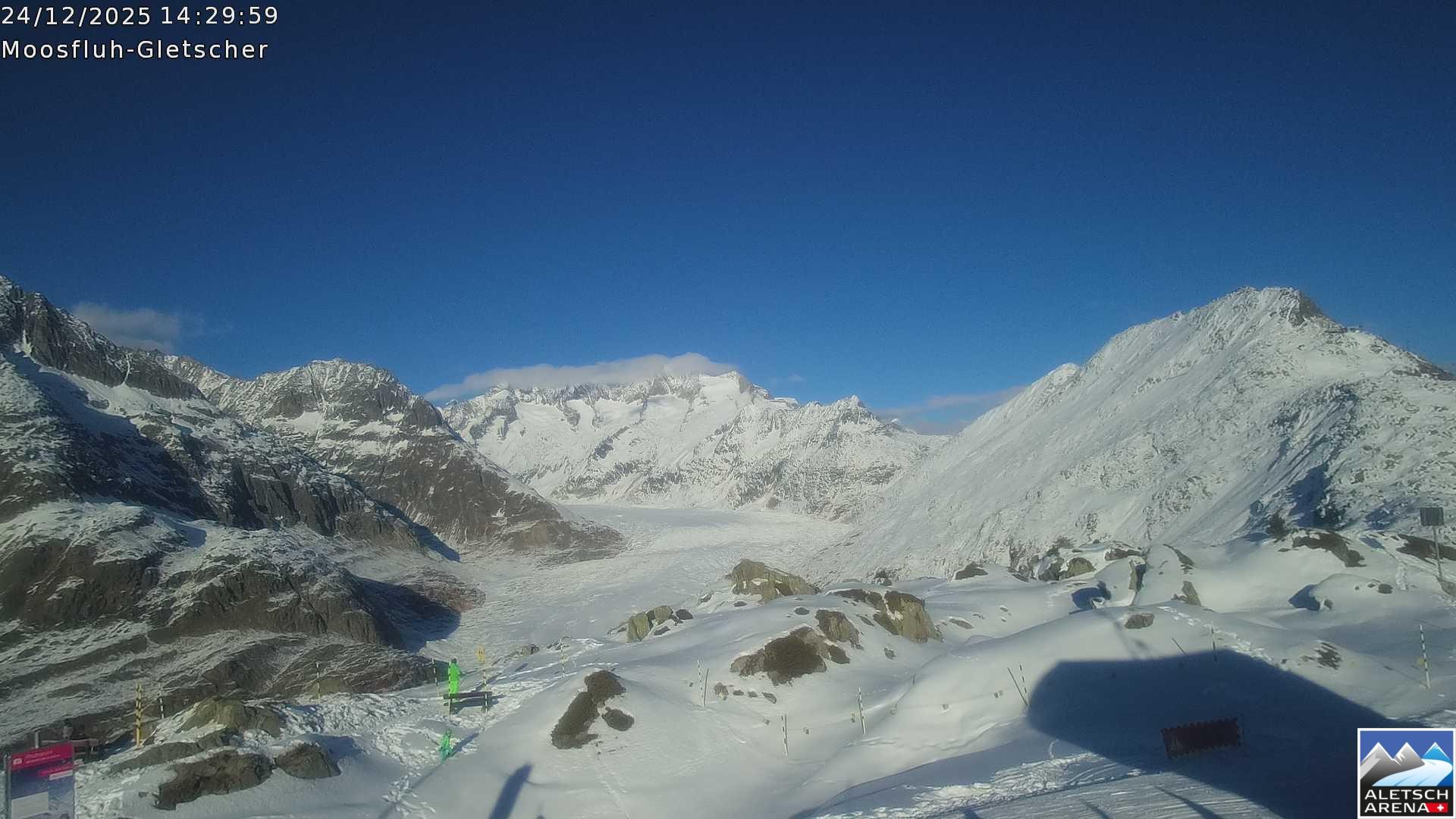 Archiv Foto Webcam Riederalp - Aletschgletscher