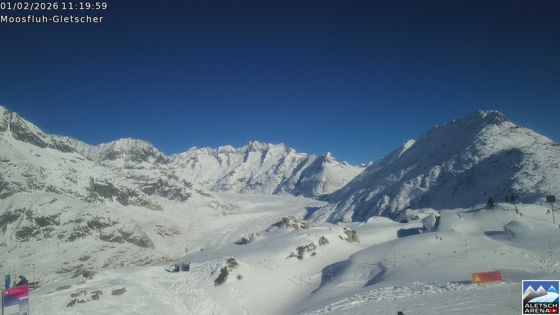 Archiv Foto Webcam Riederalp - Aletschgletscher