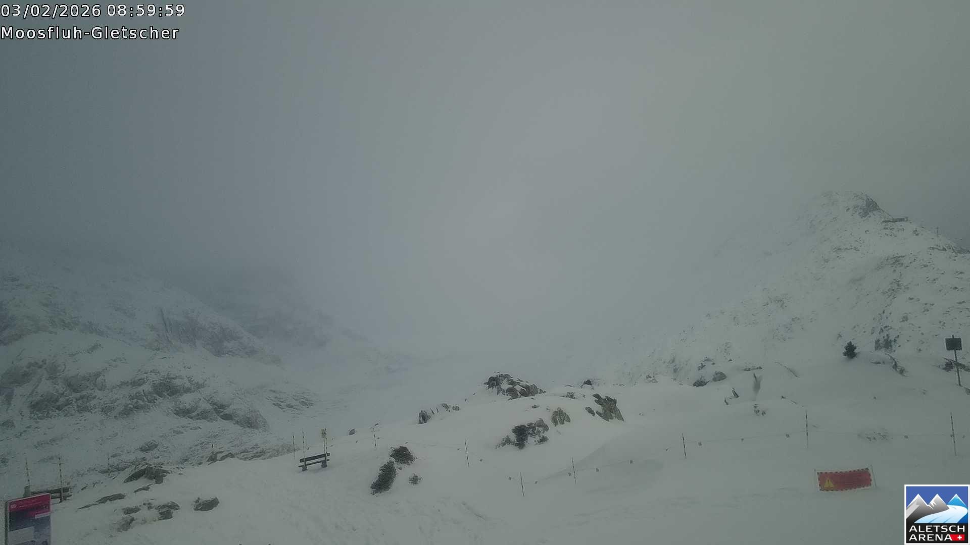 Archiv Foto Webcam Riederalp - Aletschgletscher