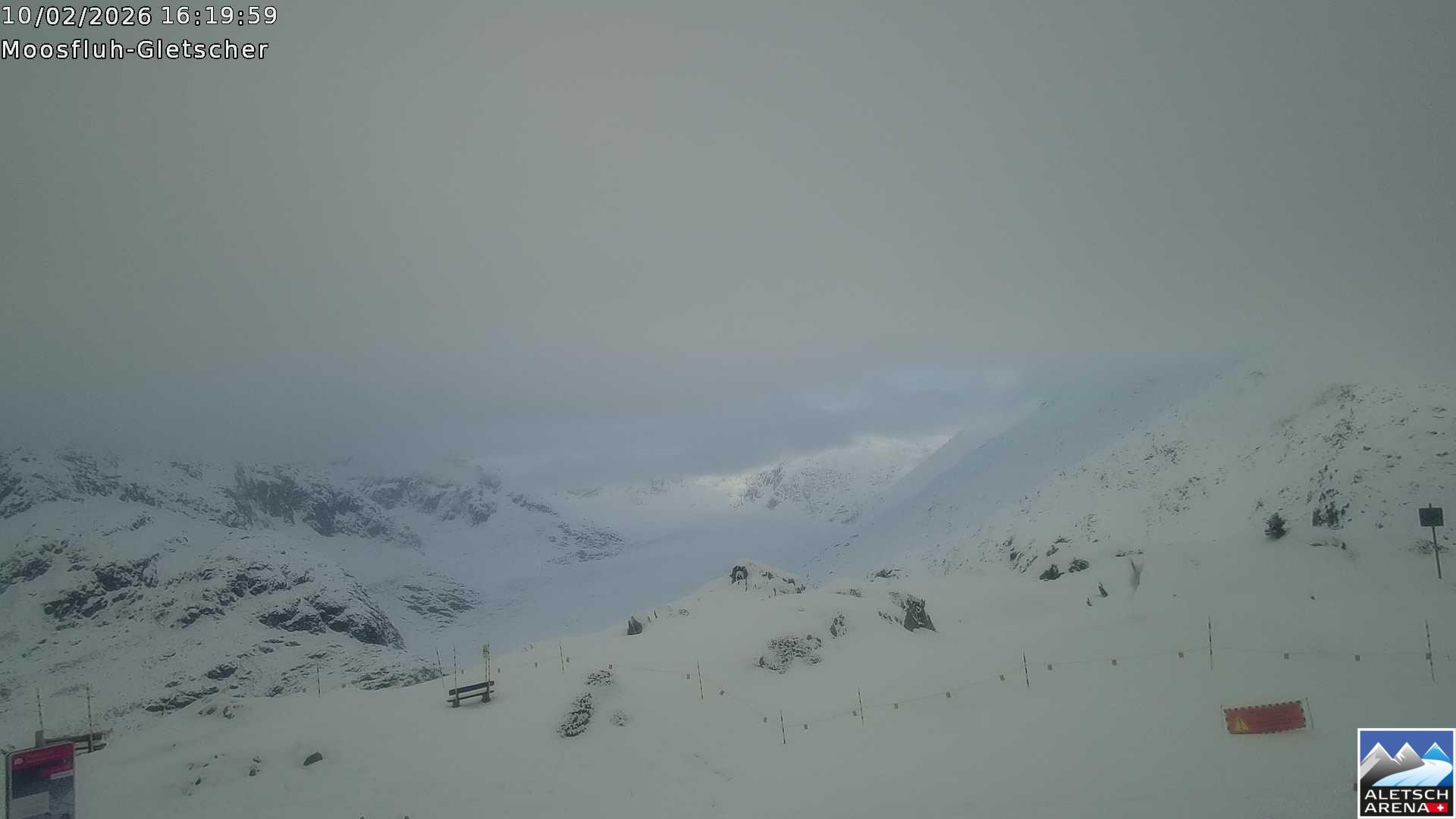 Archiv Foto Webcam Riederalp - Aletschgletscher
