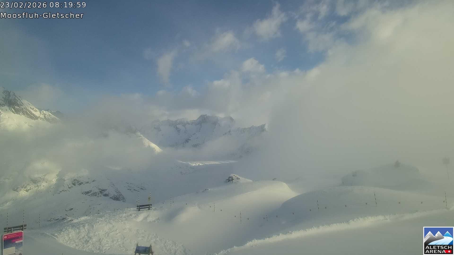 Archiv Foto Webcam Riederalp - Aletschgletscher