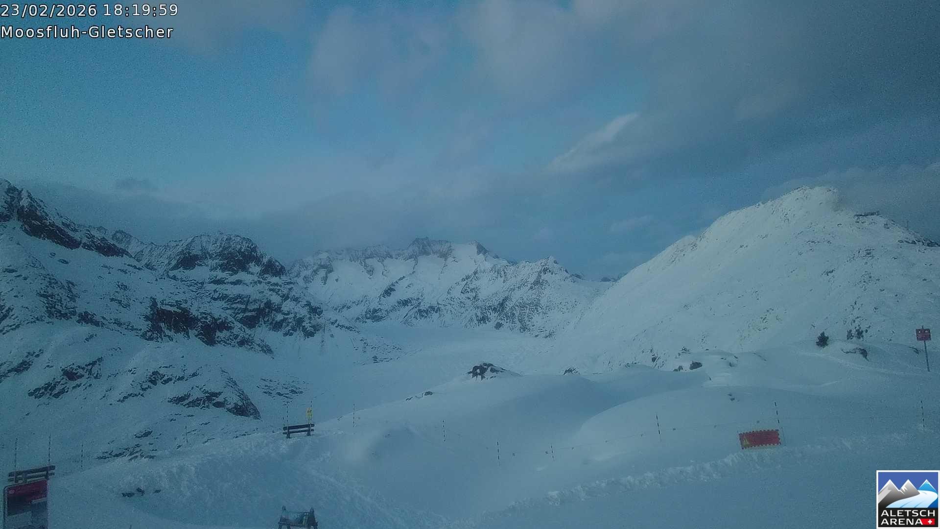 Archiv Foto Webcam Riederalp - Aletschgletscher