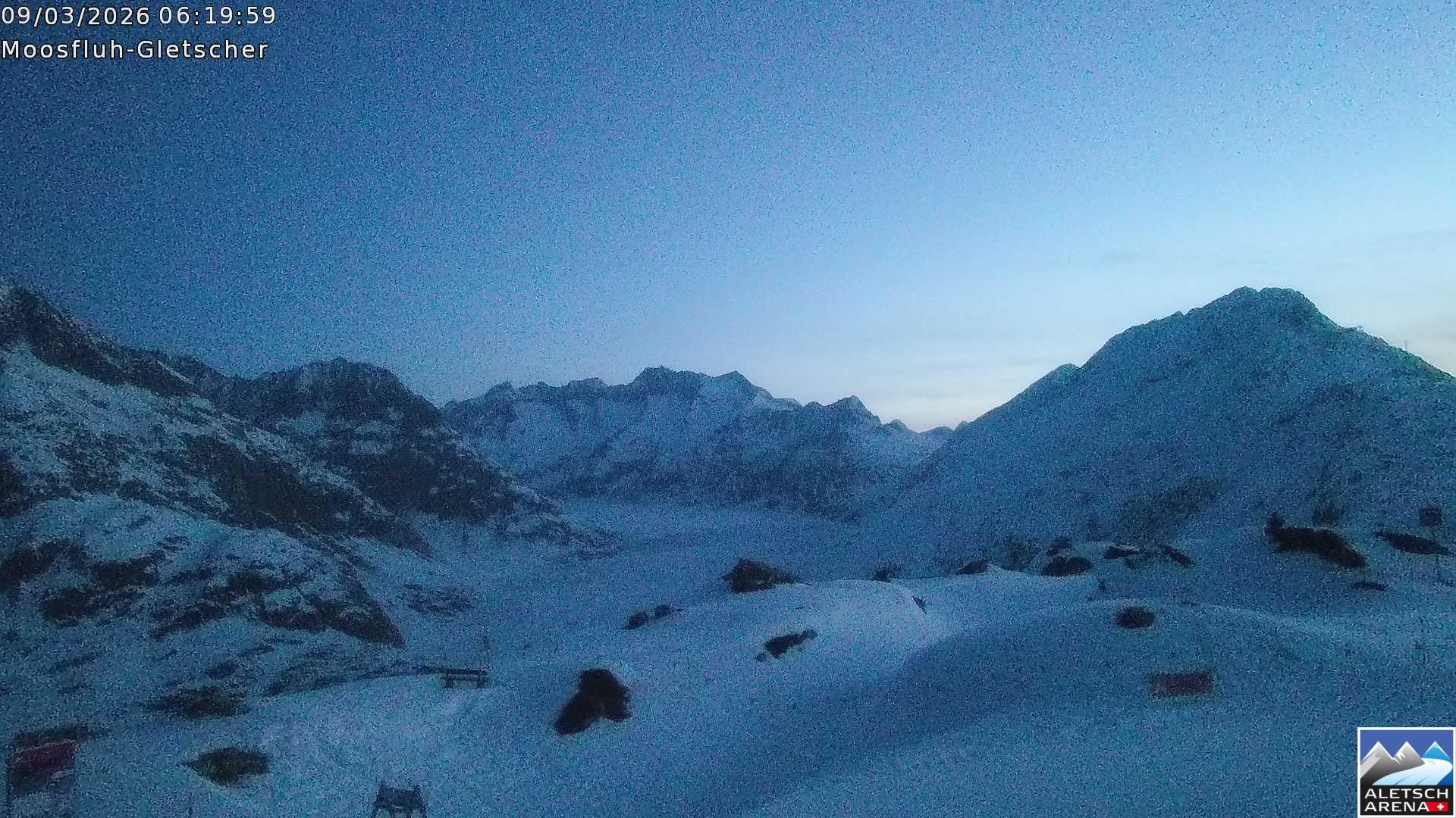 Archiv Foto Webcam Riederalp - Aletschgletscher