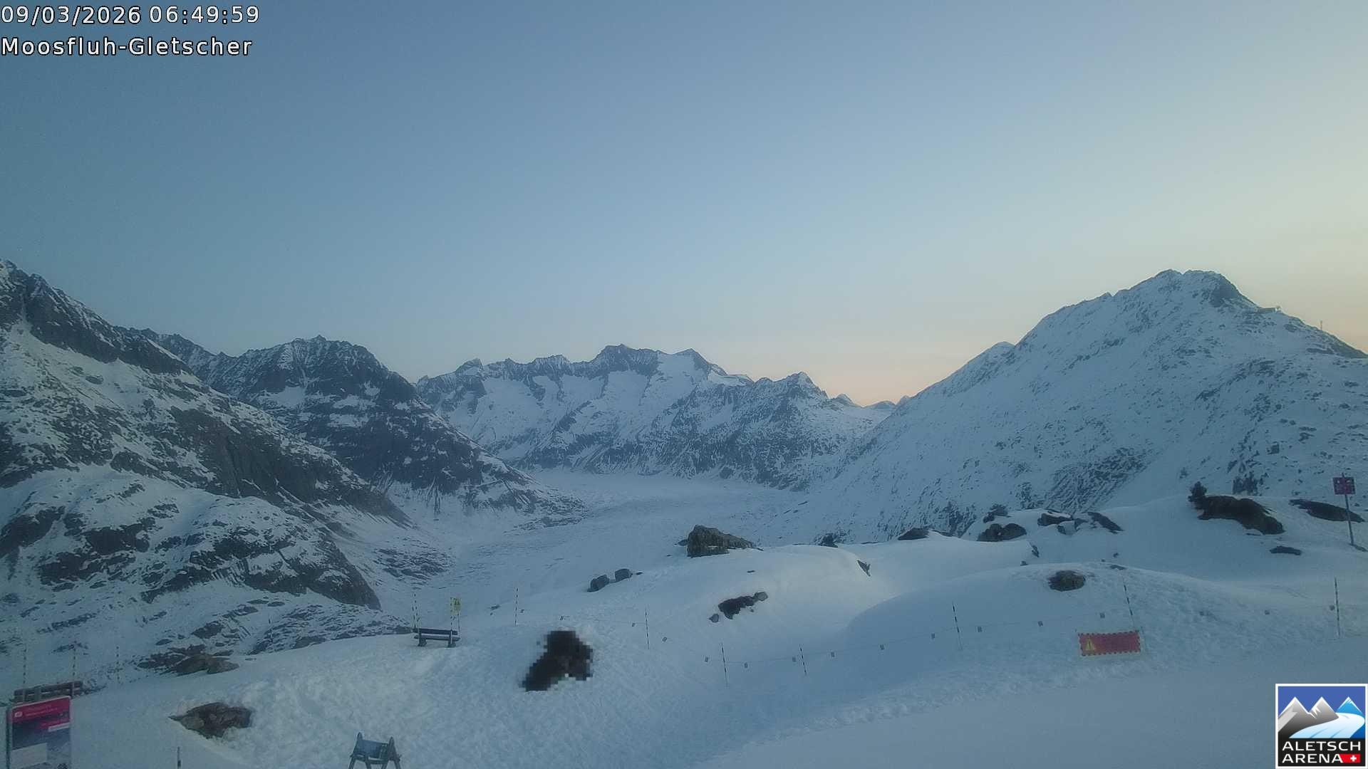 Archiv Foto Webcam Riederalp - Aletschgletscher